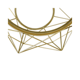 Set of 2 Gold Metal Mesh Coffee Table with Glass Top