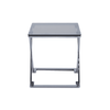 Axel Grey Gunmetal End Table with Smoke Glass- 2 Parts