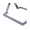 Axel Grey Gunmetal End Table with Smoke Glass- 2 Parts