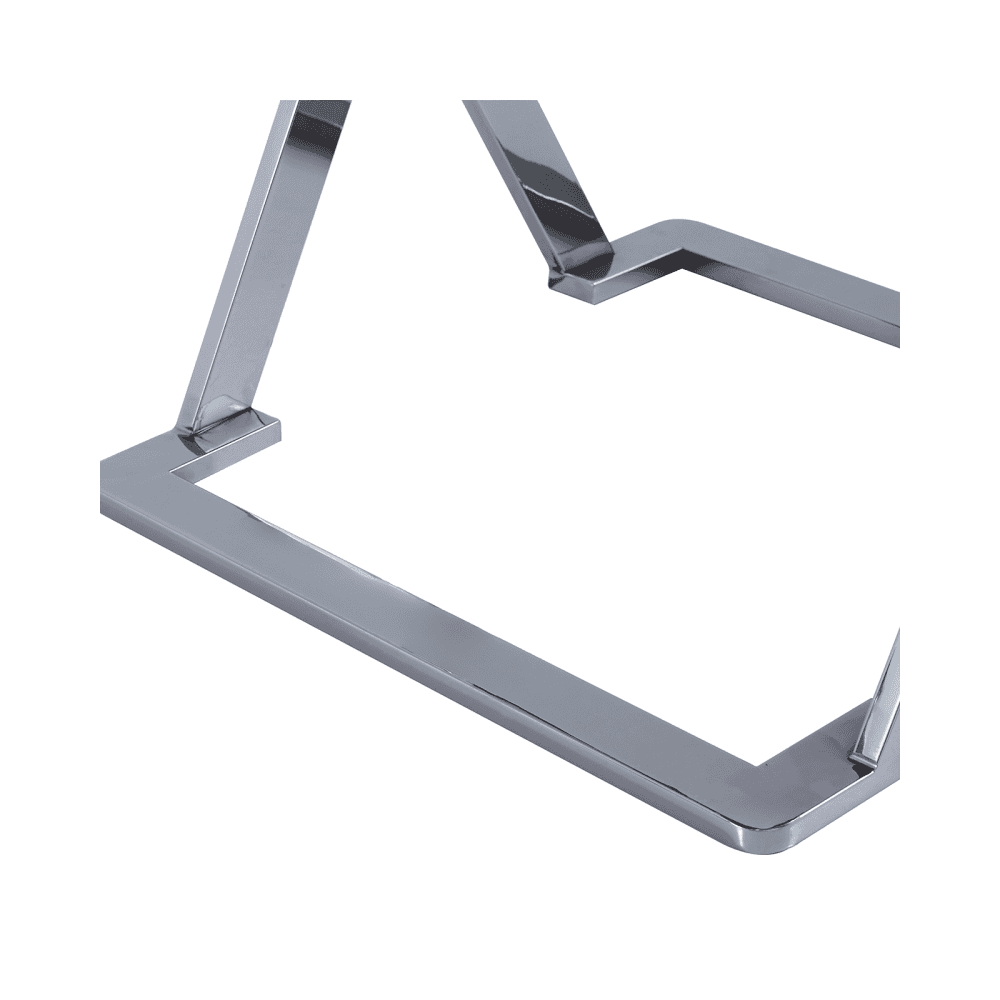 Axel Grey Gunmetal End Table with Smoke Glass- 2 Parts