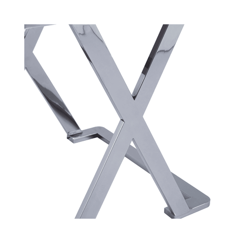 Axel Grey Gunmetal End Table with Smoke Glass- 2 Parts