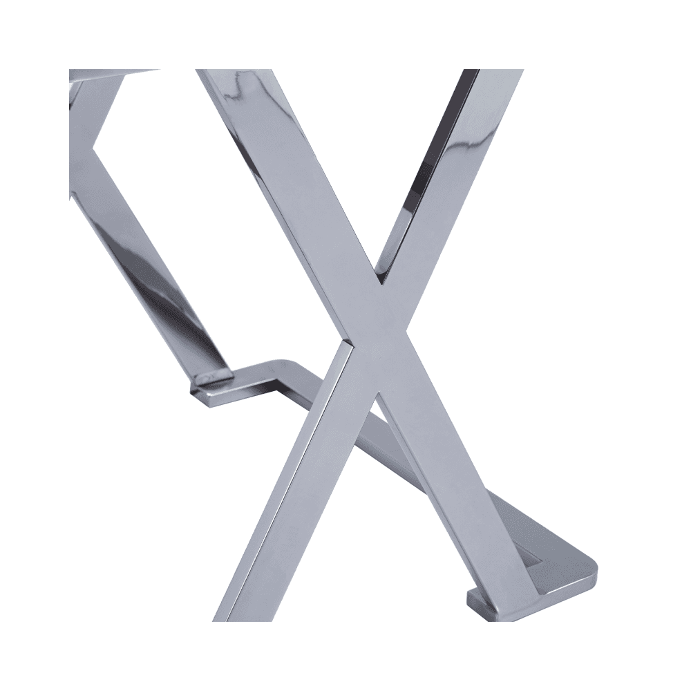 Axel Grey Gunmetal End Table with Smoke Glass- 2 Parts
