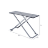 Axel Grey Gunmetal Console Table with Smoke Glass- 2 Parts