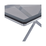 Axel Grey Gunmetal Console Table with Smoke Glass- 2 Parts