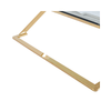 Axel Gold Metal Coffee Table with Clear Glass- 2 Parts