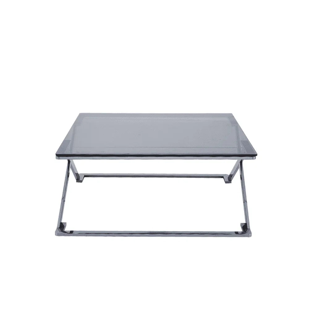 Axel Grey Gunmetal Coffee Table with Smoke Glass- 2 Parts