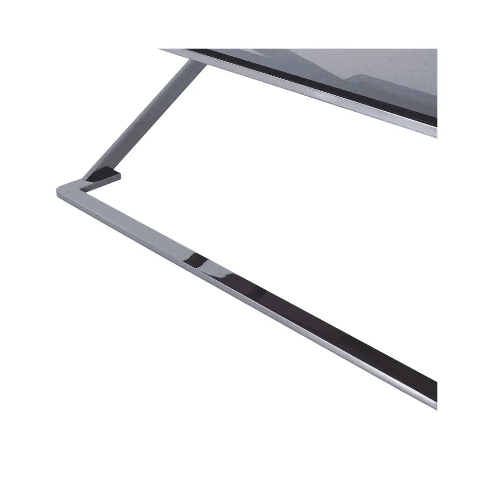 Axel Grey Gunmetal Coffee Table with Smoke Glass- 2 Parts