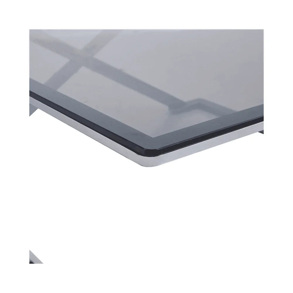 Axel Grey Gunmetal Coffee Table with Smoke Glass- 2 Parts