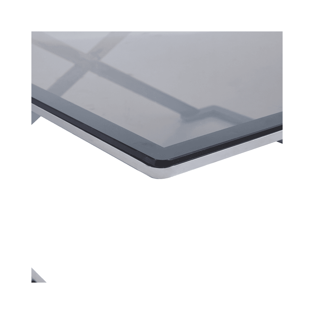 Axel Grey Gunmetal Coffee Table with Smoke Glass- 2 Parts