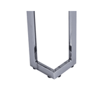 Aamari Grey Gunmetal Console Table with White Faux Marble Glass Top-KD