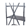 Axel 5-Tier Grey Gunmetal with Smoke Glass Display Unit - 2 Parts