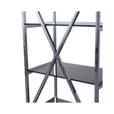 Axel 5-Tier Grey Gunmetal with Smoke Glass Display Unit - 2 Parts