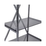 Axel 5-Tier Grey Gunmetal with Smoke Glass Display Unit - 2 Parts