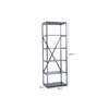 Axel 5-Tier Grey Gunmetal with Smoke Glass Display Unit - 2 Parts