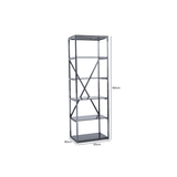 Axel 5-Tier Grey Gunmetal with Smoke Glass Display Unit - 2 Parts