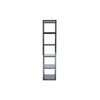Axel 5-Tier Grey Gunmetal with Smoke Glass Display Unit - 2 Parts