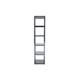 Axel 5-Tier Grey Gunmetal with Smoke Glass Display Unit - 2 Parts