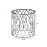 Willow Chrome Metal and Glass End Table