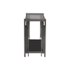 Cohen Black Gunmetal Steel Tubes and Smoke Glass Top Console Table - Black Bottom Glass