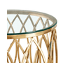 Willow Gold Metal and Glass End Table