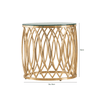 Willow Gold Metal and Glass End Table