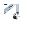 96cm Chrome Metal and Clear Glass Drinks Trolley - 2 Parts