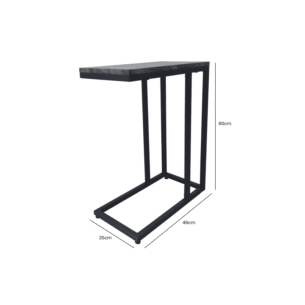 Alora Black Metal Sofa Table - KD 33