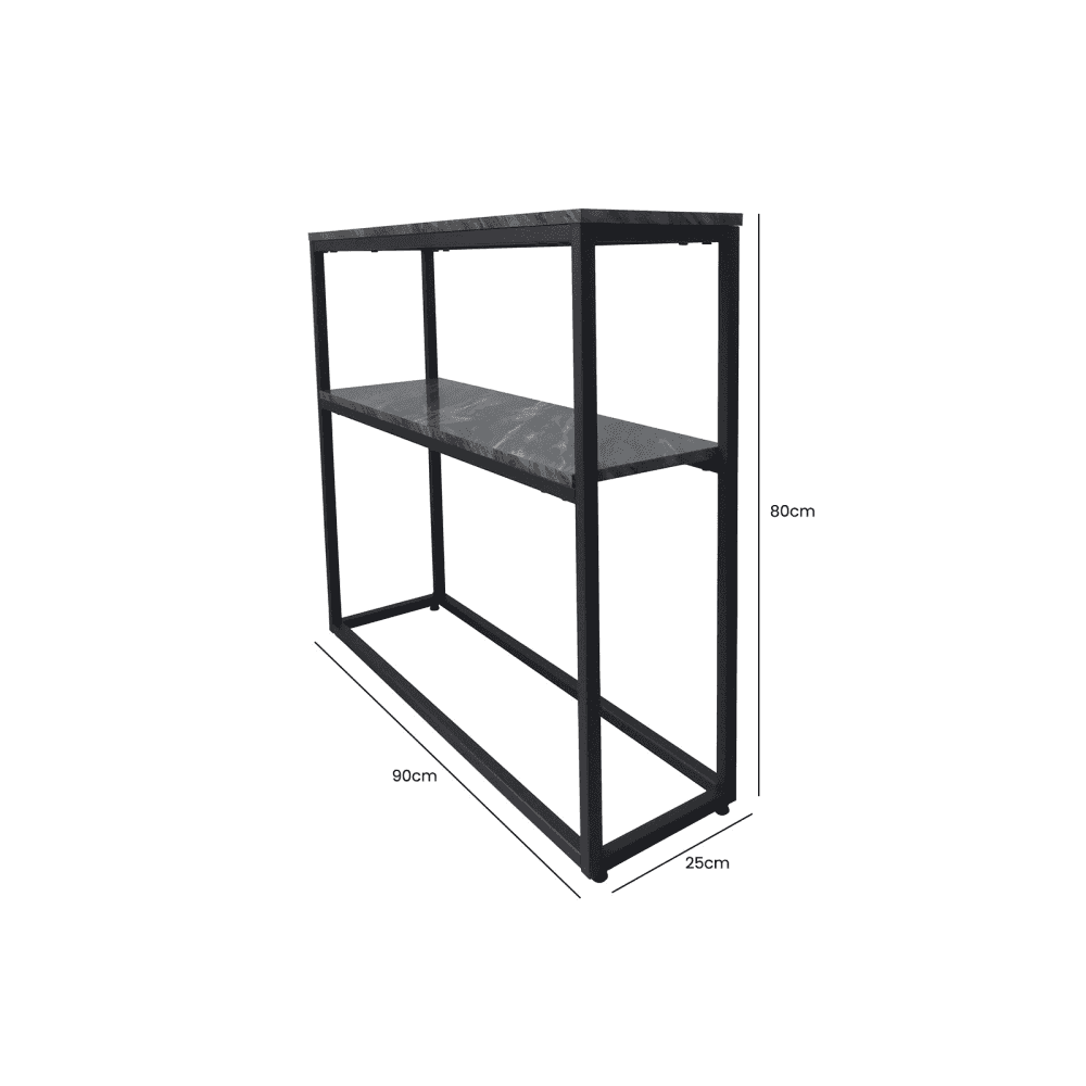 Alora Black Metal 2 Tier Console Table - KD 43