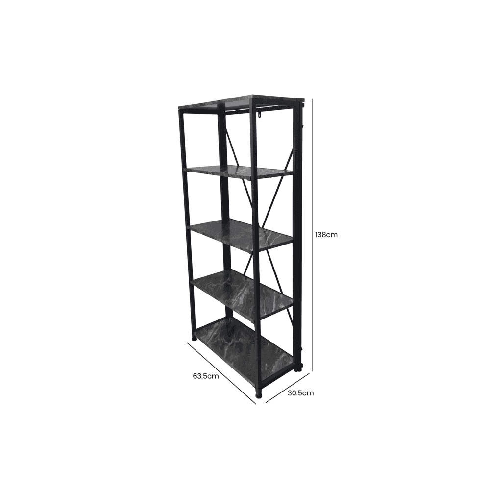Alora 138cm 5-Tier Black Display Unit 37