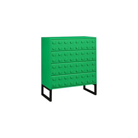 Blox 4 Drawer Chest - Green