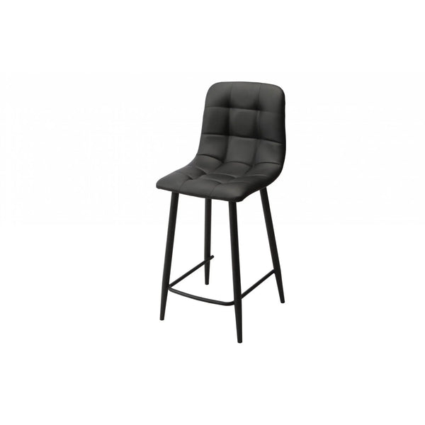 Fredrik Black Bar Stool PU Seat Height 650mm