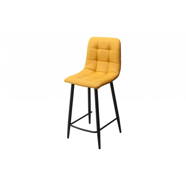 Fredrik Yellow Bar Stool PU Seat Height 650mm