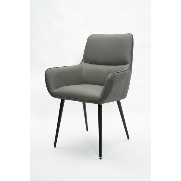 Rebecca Dining Chair Grey Leather