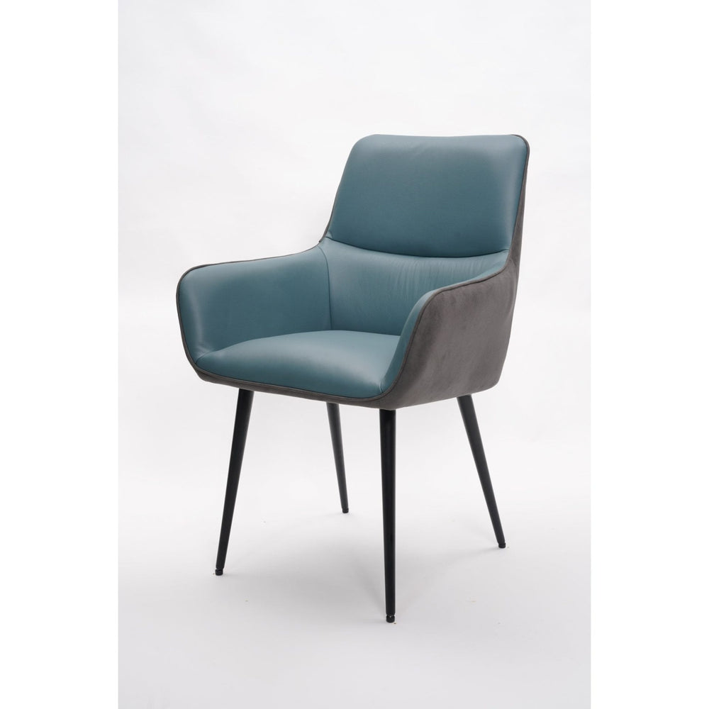 Rebecca Dining Chair Lagoon Blue Leather