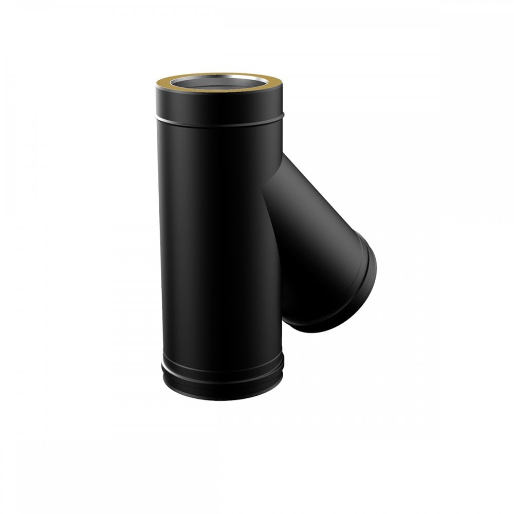 100mm BLACK SOLINOX TEE 135 Degree
