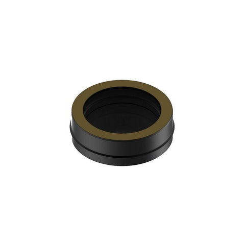 100mm BLACK SOLINOX TEE CAP WITH DRAIN