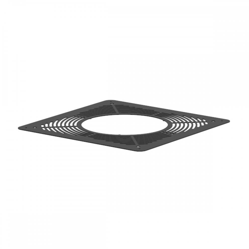 100mm BLACK SOLINOX VENTILATED FIRE STOP PLATE