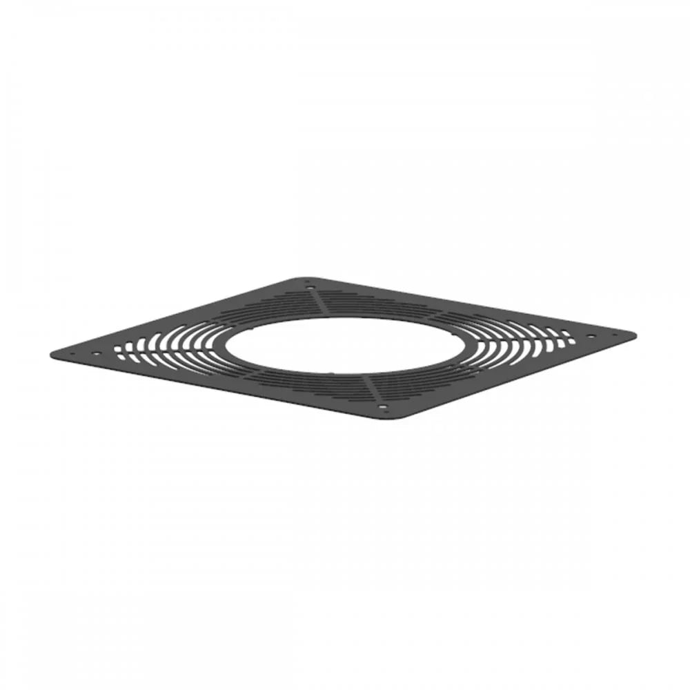 130mm BLACK SOLINOX VENTILATED FIRE STOP PLATE