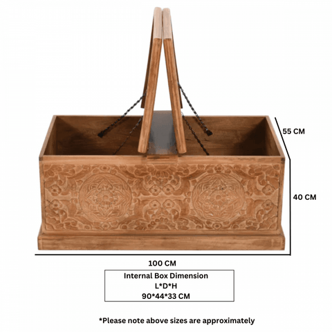 Artwork Mango Wood Coffee Table/blanket Box