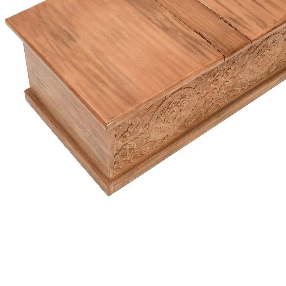 Artwork Mango Wood Coffee Table/Blanket Box