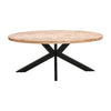 Surrey Solid Wood & Metal Oval Dining Table 6-8 Seater