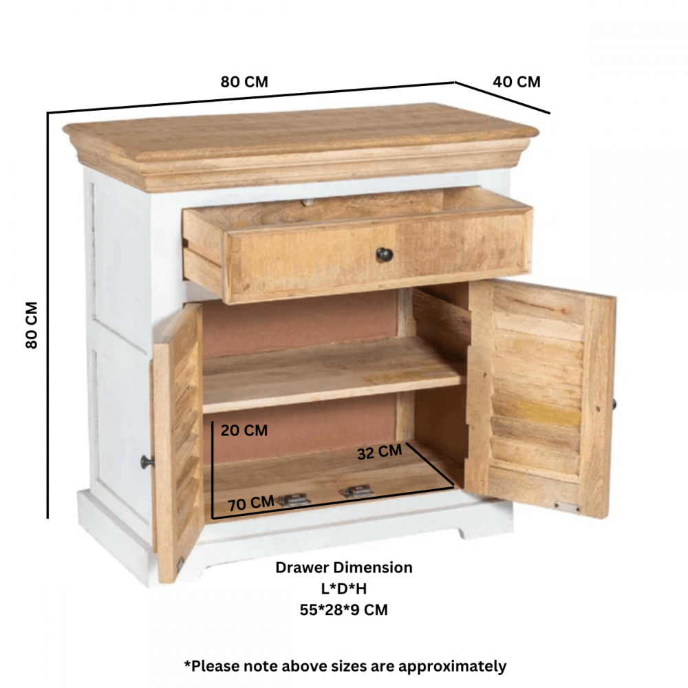 Alfie Wood Sideboard - 1 Drawer & 2 Doors