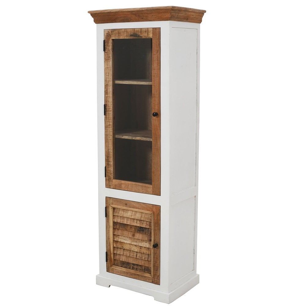 Alfie Wood Bookcase/Display Cabinet - 3 Shelves & 1 Door