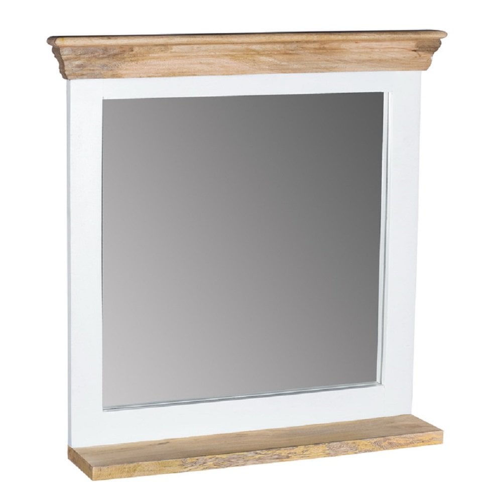 Alfie Mirror Frame With Shelf Solid Mango Wood