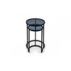 Chicago Round Nesting Side Tables Smoked Glass