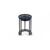 Chicago Round Nesting Side Tables Smoked Glass