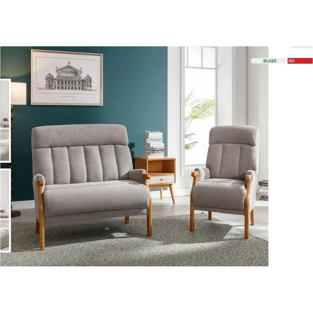 Blaze Fireside Loveseat Silver