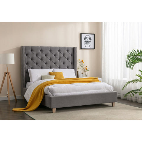 Chelsea 5Ft Bed Dark Grey Linen