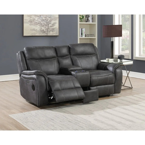 Phoenix 2 Seater Recliner W/ 2 Cooler Cupholders, Wireless Charger, Speakers & Drawer