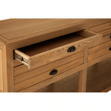 Elmwood Grey Oak Wood Sideboard